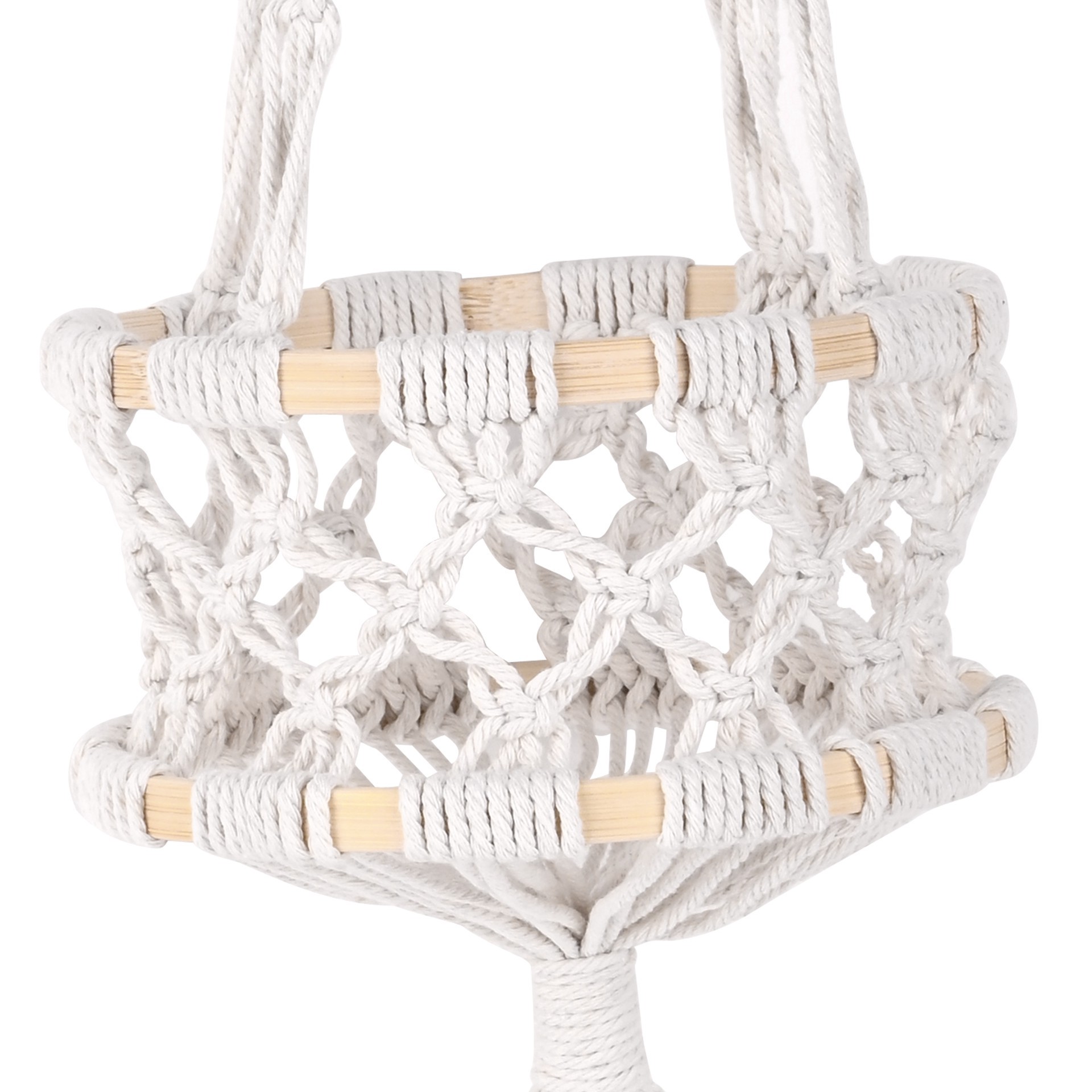 slide 2 of 3, 26 inch Macrame Hanging Basket By Ashland, 26 in