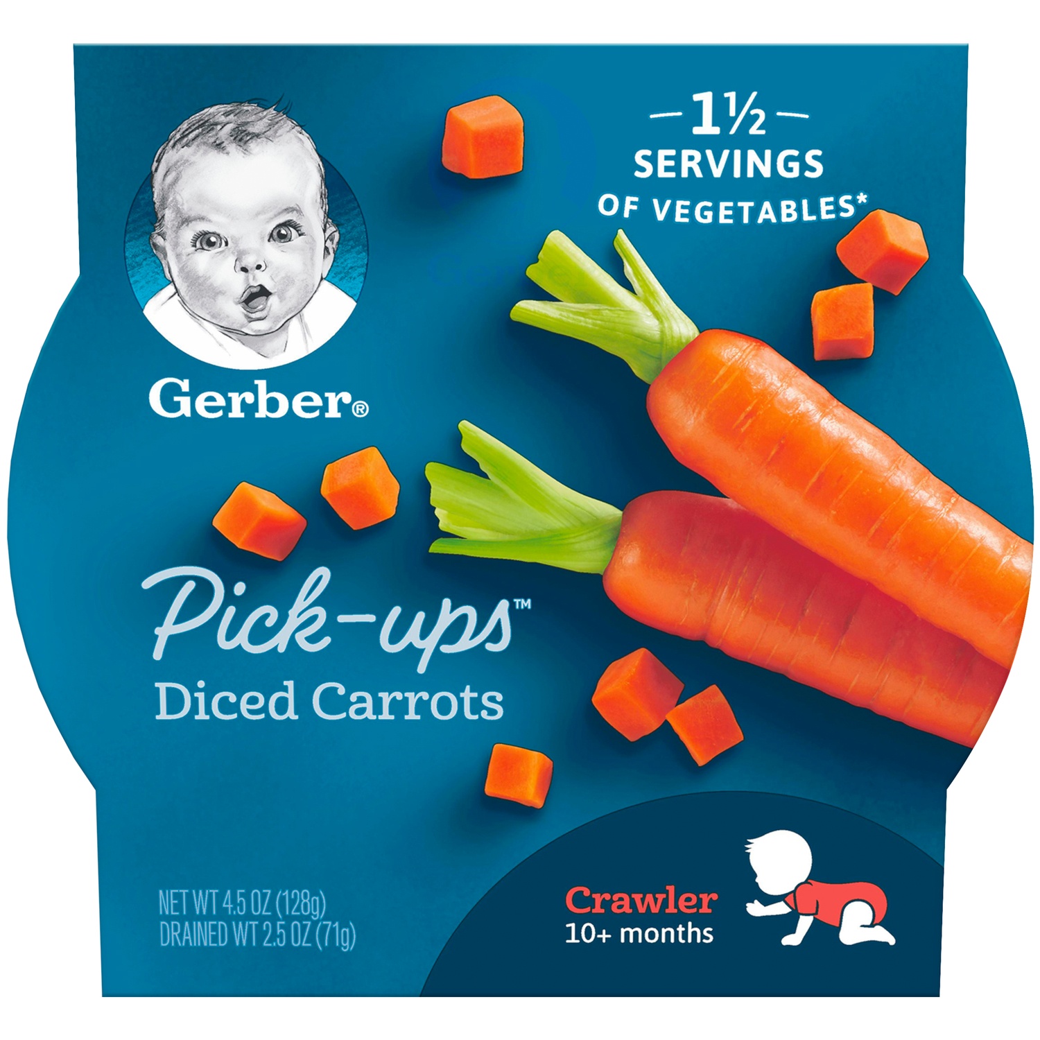 slide 2 of 9, Gerber Graduates Veggie Pickups Diced Carrots, 4.5 oz