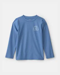 Carters Boys Nautical Long-Sleeve Rashguard - Blue Blue 12