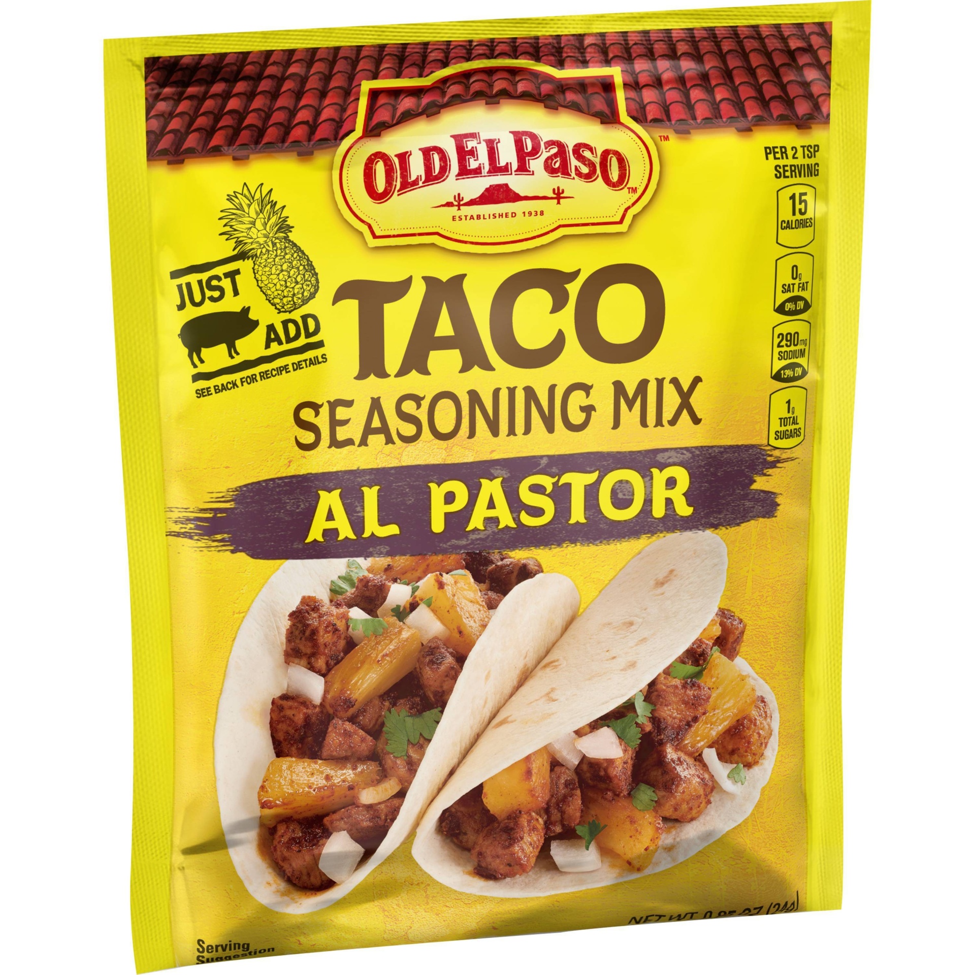 slide 1 of 1, Old El Paso Taco Seasoning Mix, Al Pastor, 0.85 oz