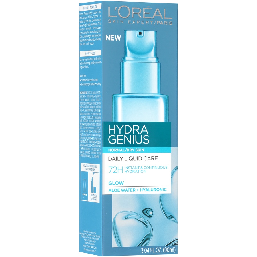 slide 3 of 8, L'Oréal Hydra Genius For Normal/Dry Skin, 3.04 fl oz