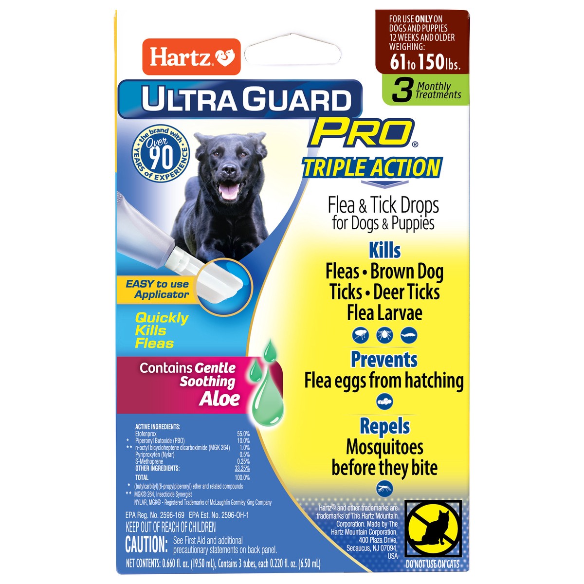 slide 1 of 5, Hartz UltraGuard Pro Flea & Tick Drops For Dogs And Puppies 61-150lbs, 3 Months Supply, 3 ct