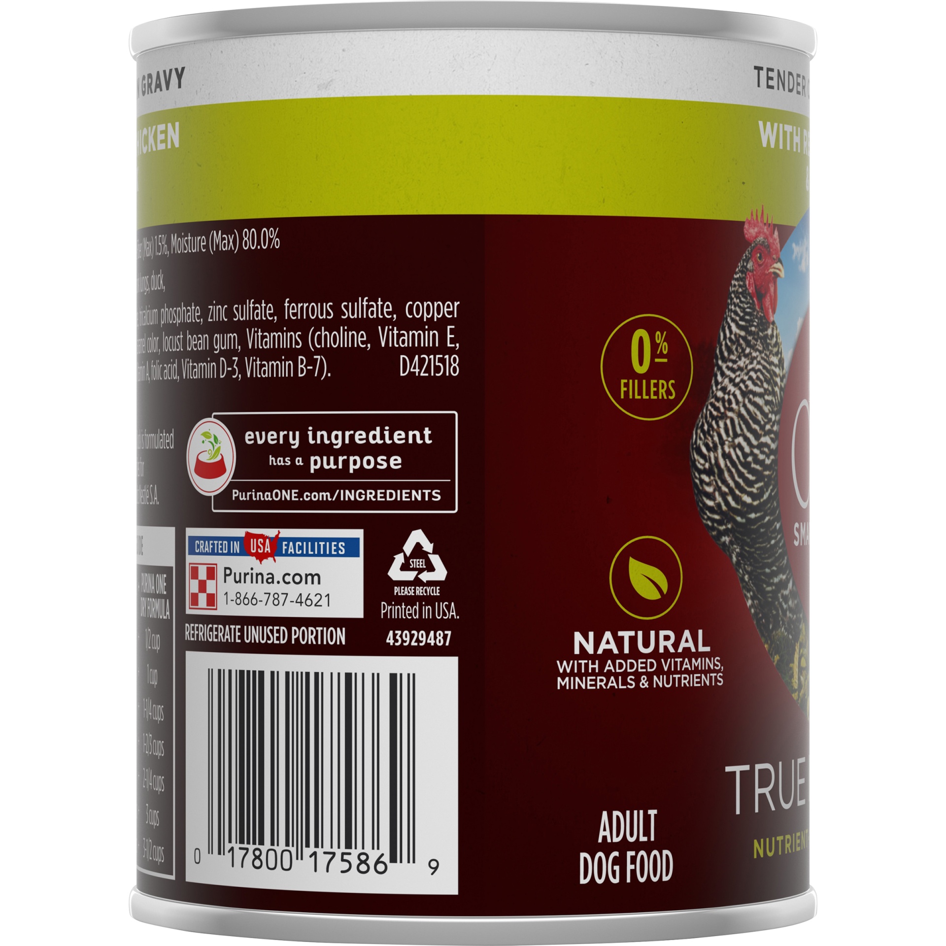 slide 2 of 7, Purina ONE SmartBlend True Instinct Tender Cuts In Gravy Wet Dog Food with Real Chicken & Duck - 13oz, 