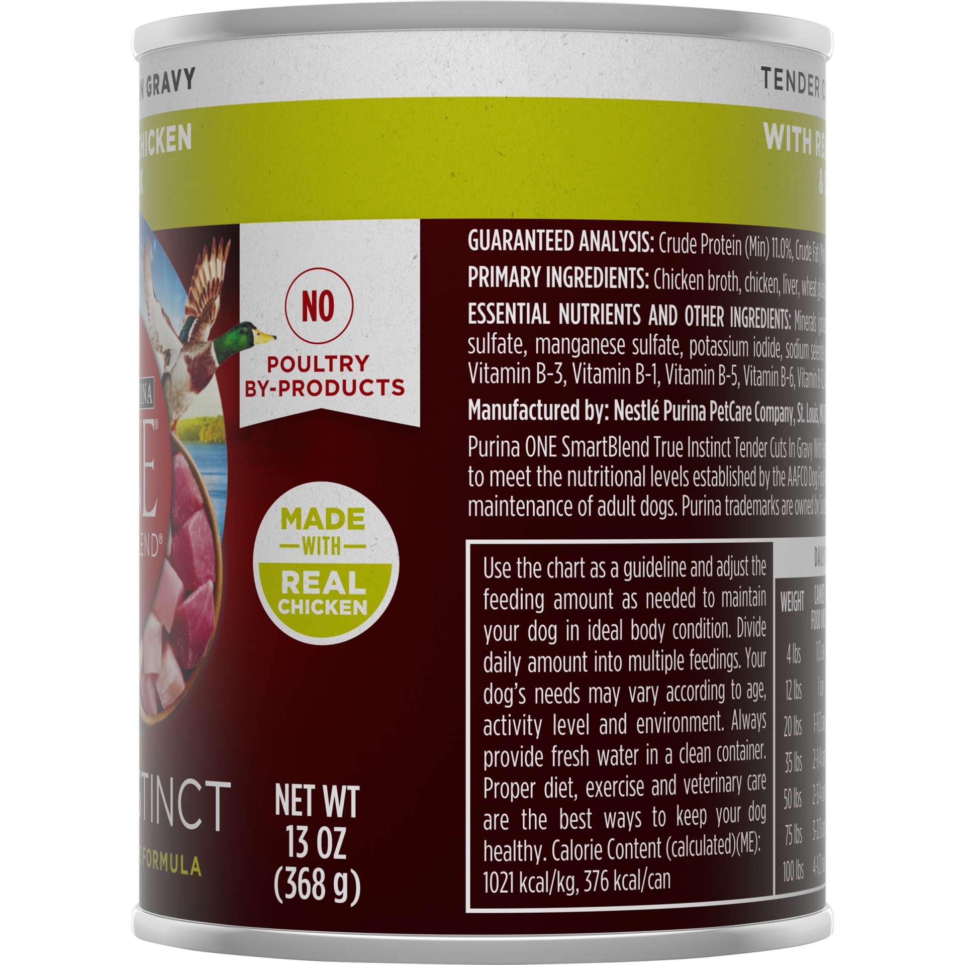 slide 3 of 7, Purina ONE SmartBlend True Instinct Tender Cuts In Gravy Wet Dog Food with Real Chicken & Duck - 13oz, 