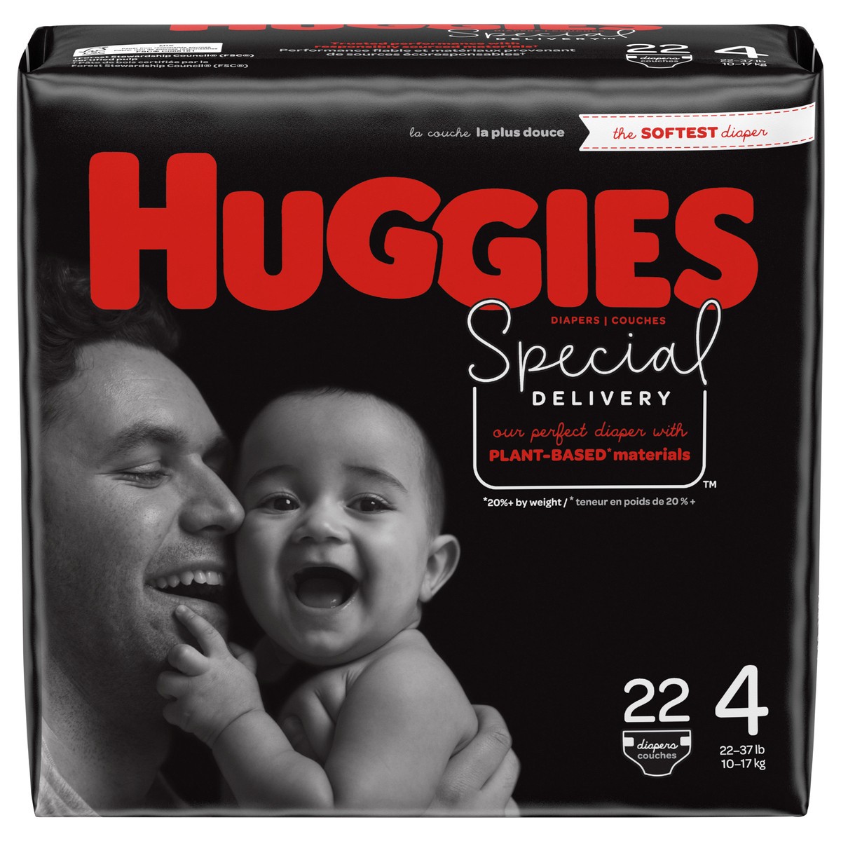 slide 1 of 1, Huggies Special Delivery Hypoallergenic Baby Diapers, Size 4, 22 Ct, 22 ct