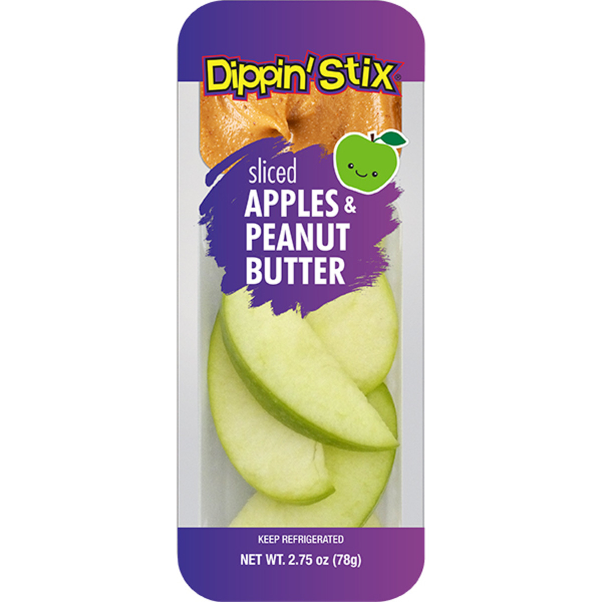 slide 1 of 5, Dippin' Stix Sliced Apples & Peanut Butter, 2.75 oz, 2.75 oz