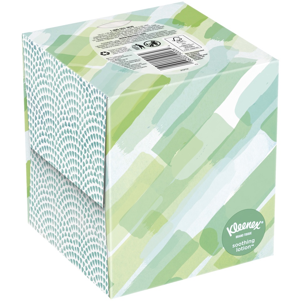 slide 2 of 2, Kleenex Facial Tissue Cube With Lotion White, 45 ct