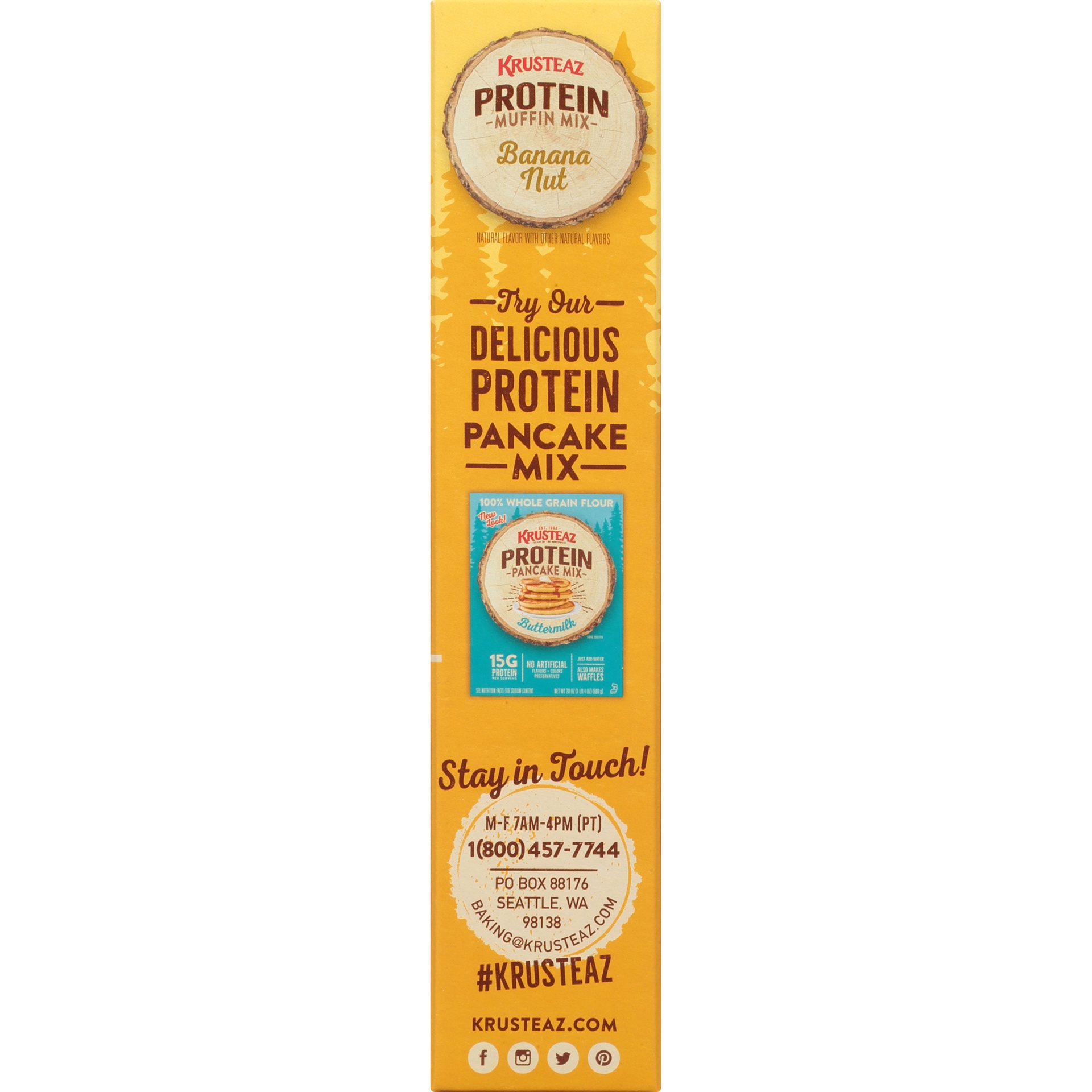 slide 6 of 8, Krusteaz Banana Nut Protein Muffin Mix, 20 oz