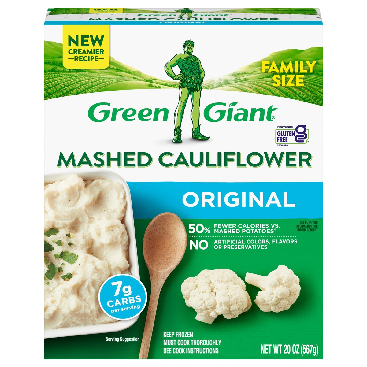 slide 1 of 8, Green Giant Family Size Original Mashed Cauliflower 20 oz, 20 oz