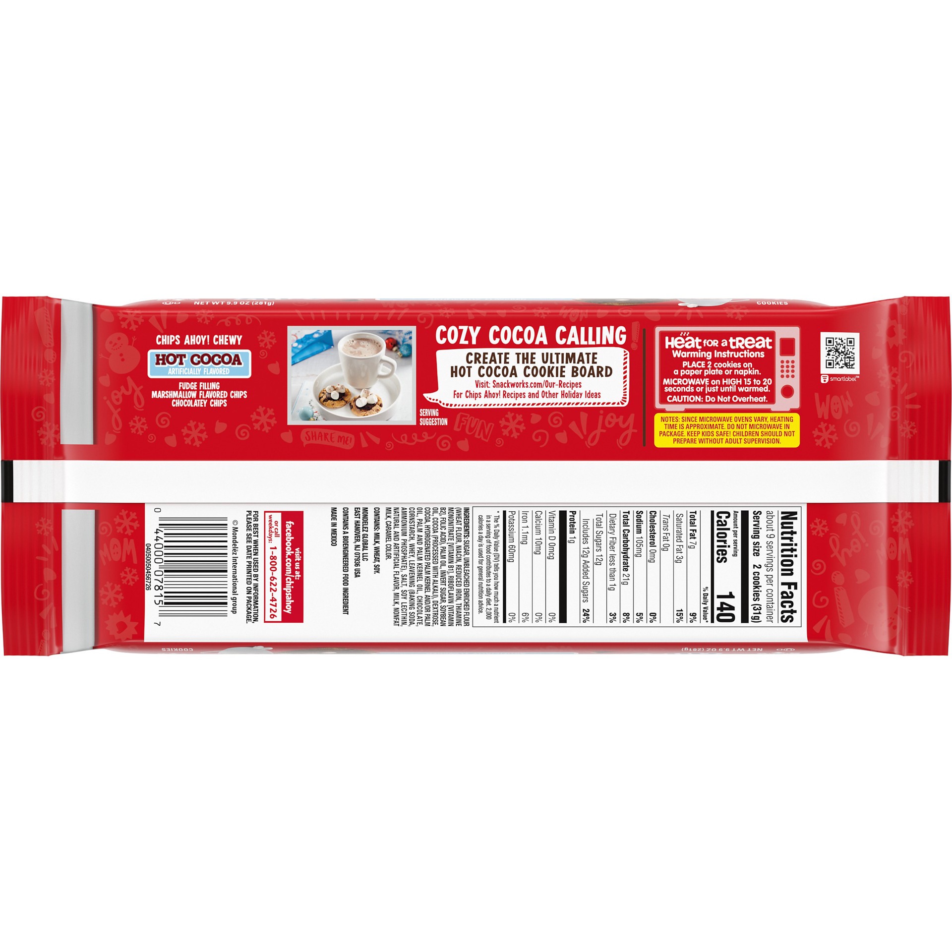 slide 4 of 5, Chips Ahoy! Chewy Hot Cocoa Cookies, 9.9 Oz, 9.9 oz