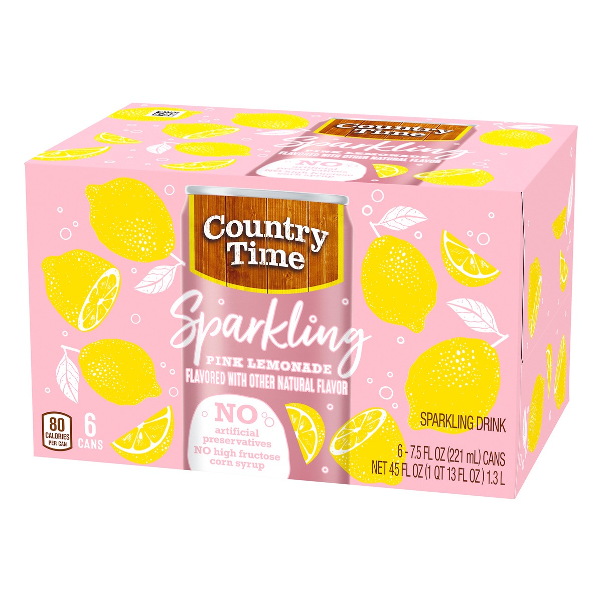 slide 9 of 10, Country Time Sparkling Pink Lemonade, 6 ct - 7.5 fl oz Cans, 6 ct; 7.5 fl oz