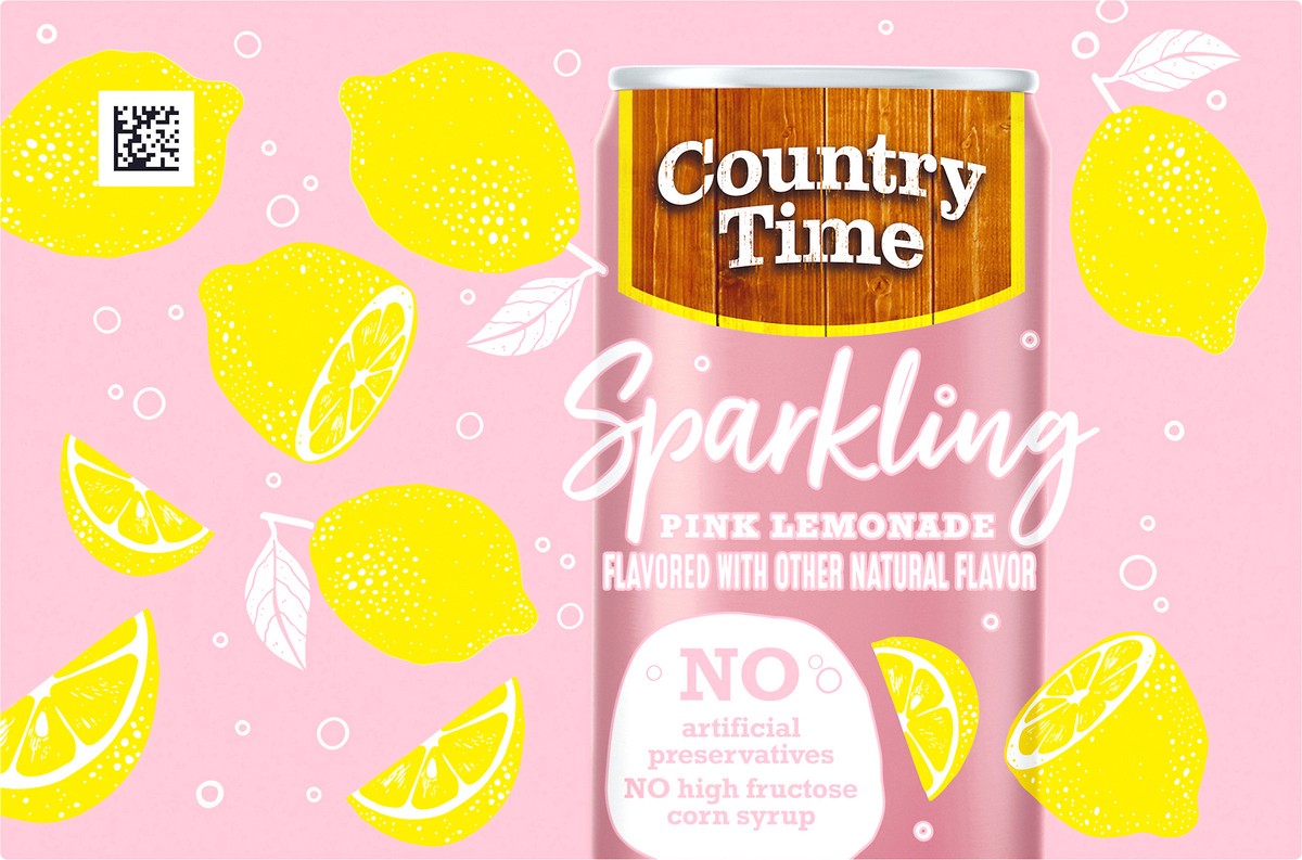 slide 6 of 10, Country Time Sparkling Pink Lemonade, 6 ct - 7.5 fl oz Cans, 6 ct; 7.5 fl oz