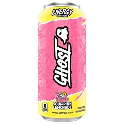 Ghost Zero Sugar Energy Drink, Sour Pink Lemonade, 16 fl oz Can