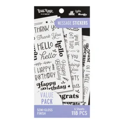 Brea Reese® Sticker Pack Messages Thank You, 118 pcs