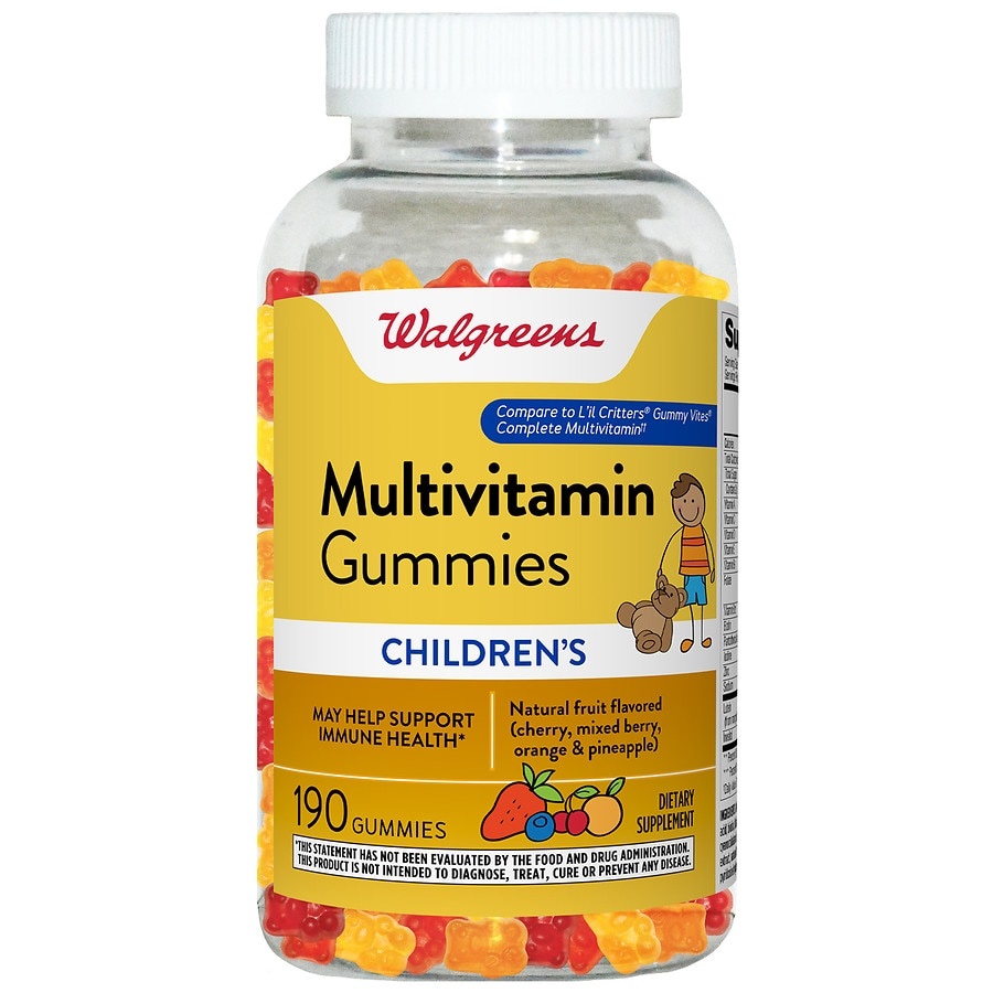 slide 1 of 1, Walgreens Children's Multivitamin Gummy Cherry, Mixed Berry, Orange, Pineapple, 190 ct
