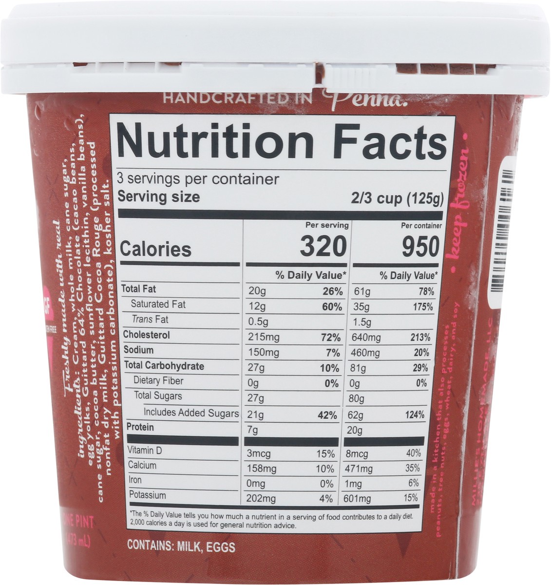 slide 7 of 9, Millie's Best Chocolate Ice Cream 1 pt, 1 pt