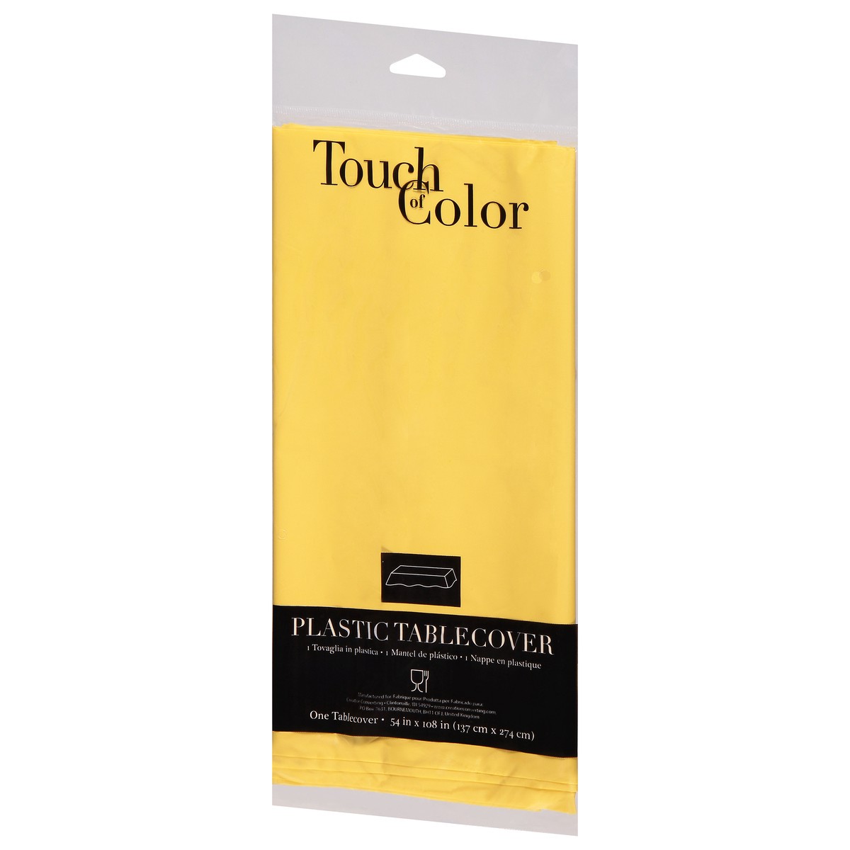 slide 8 of 10, Touch of Color Mimosa Plastic Tablecover 1 ea, 1 ct