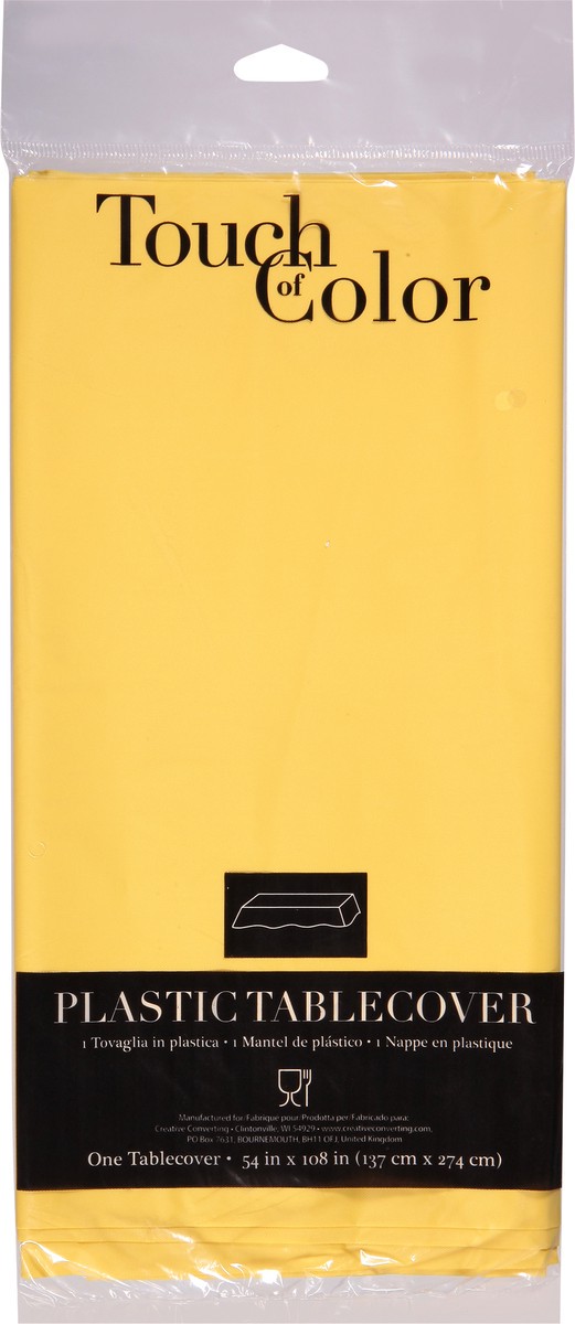 slide 9 of 10, Touch of Color Mimosa Plastic Tablecover 1 ea, 1 ct