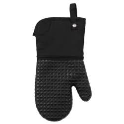 Room & Retreat Silicone Thumb Mitt Black, 13 in