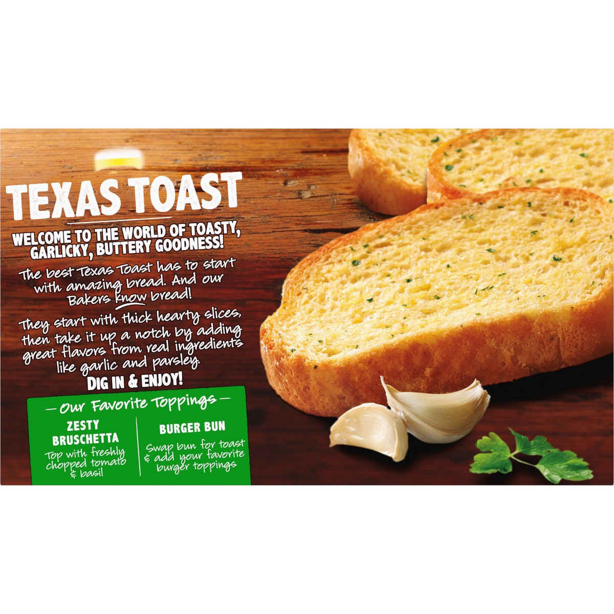 slide 5 of 9, Pepperidge Farm Texas Toast Frozen Garlic Bread, 8 Slices, 11.25 oz. Box, 11.25 oz