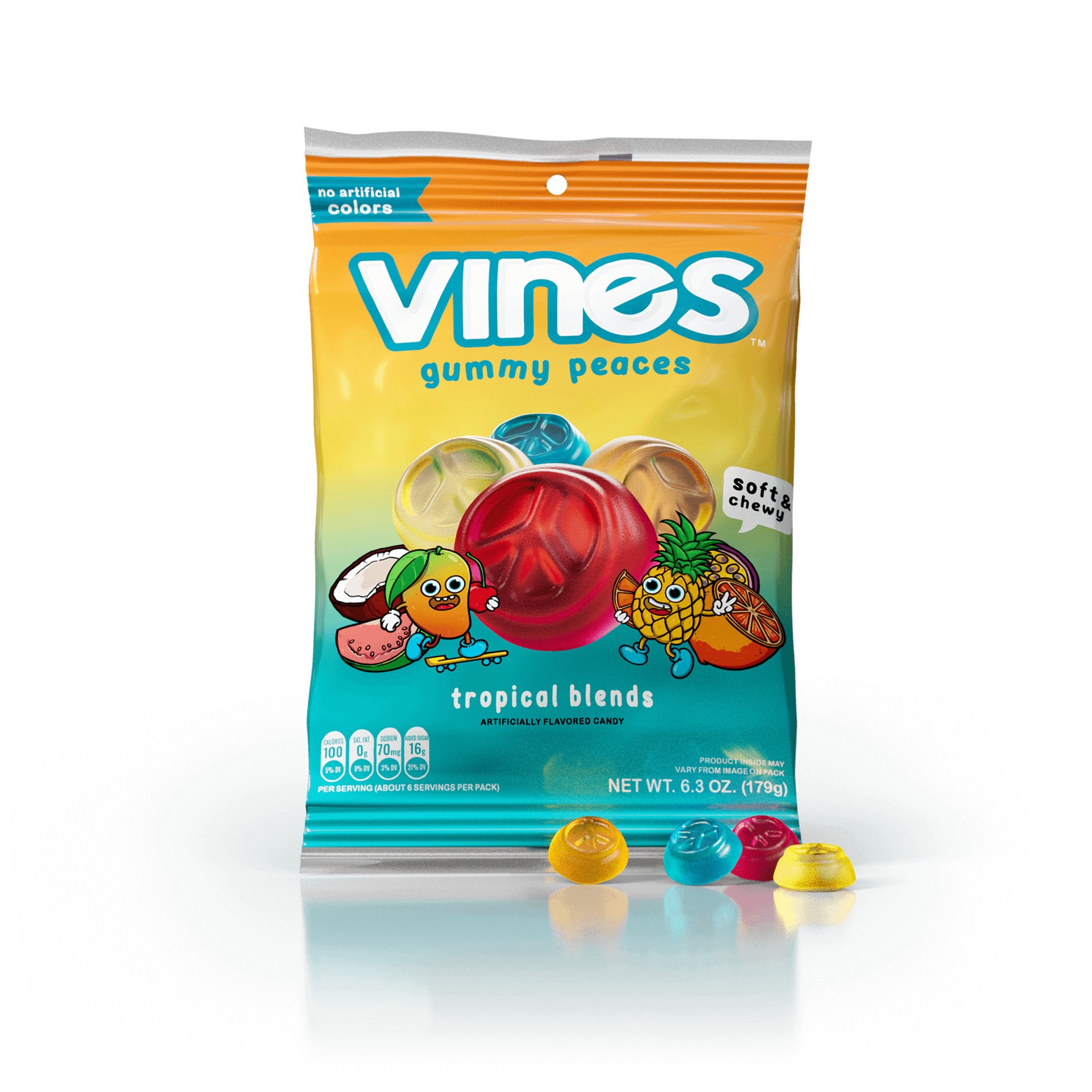 slide 7 of 7, Vines Gummies Tropical Blends, 6.3oz Bag, 6.3 oz