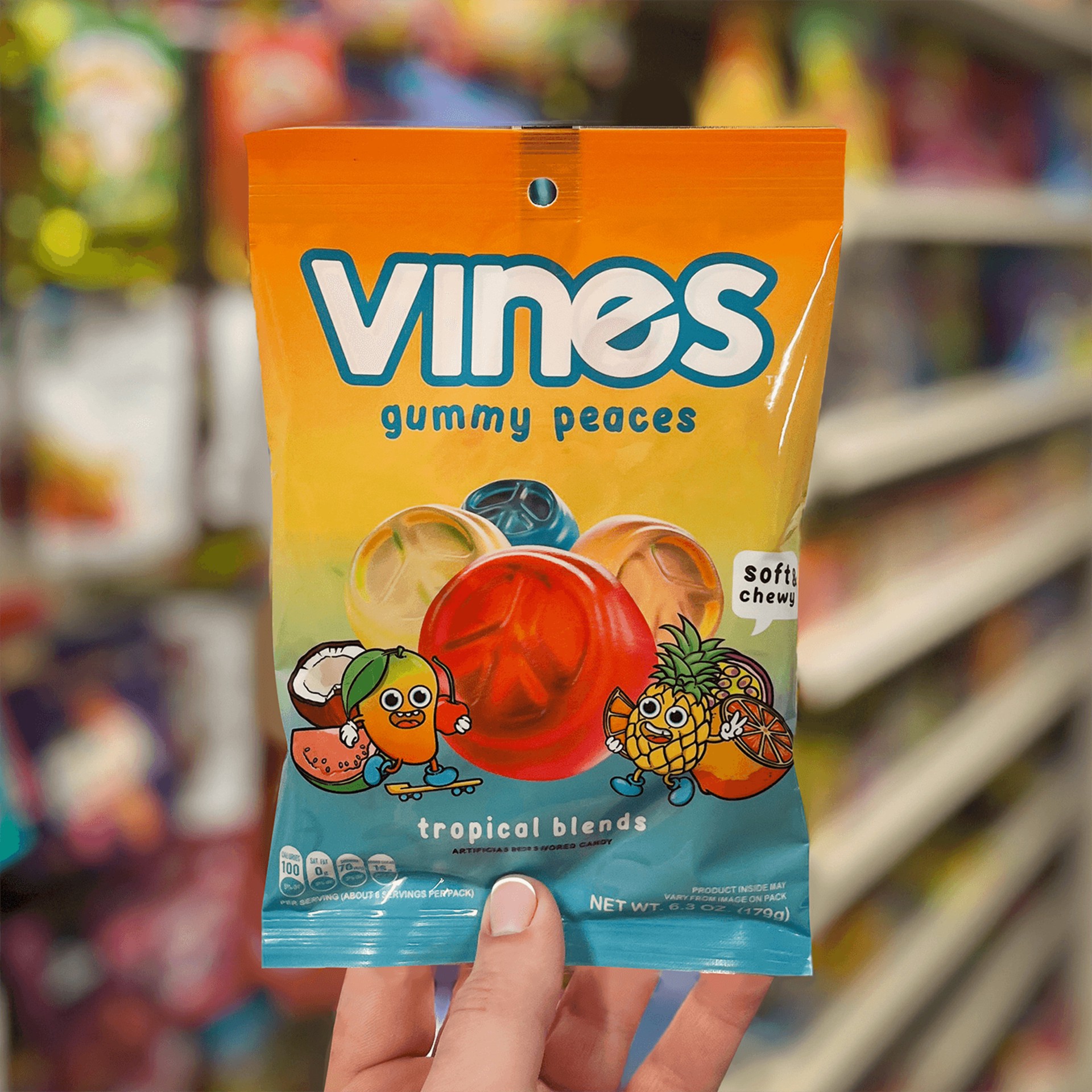 slide 5 of 7, Vines Gummies Tropical Blends, 6.3oz Bag, 6.3 oz