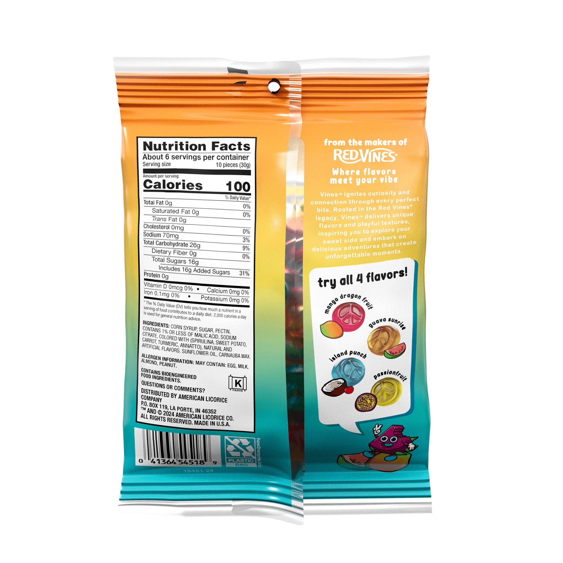 slide 4 of 7, Vines Gummies Tropical Blends, 6.3oz Bag, 6.3 oz