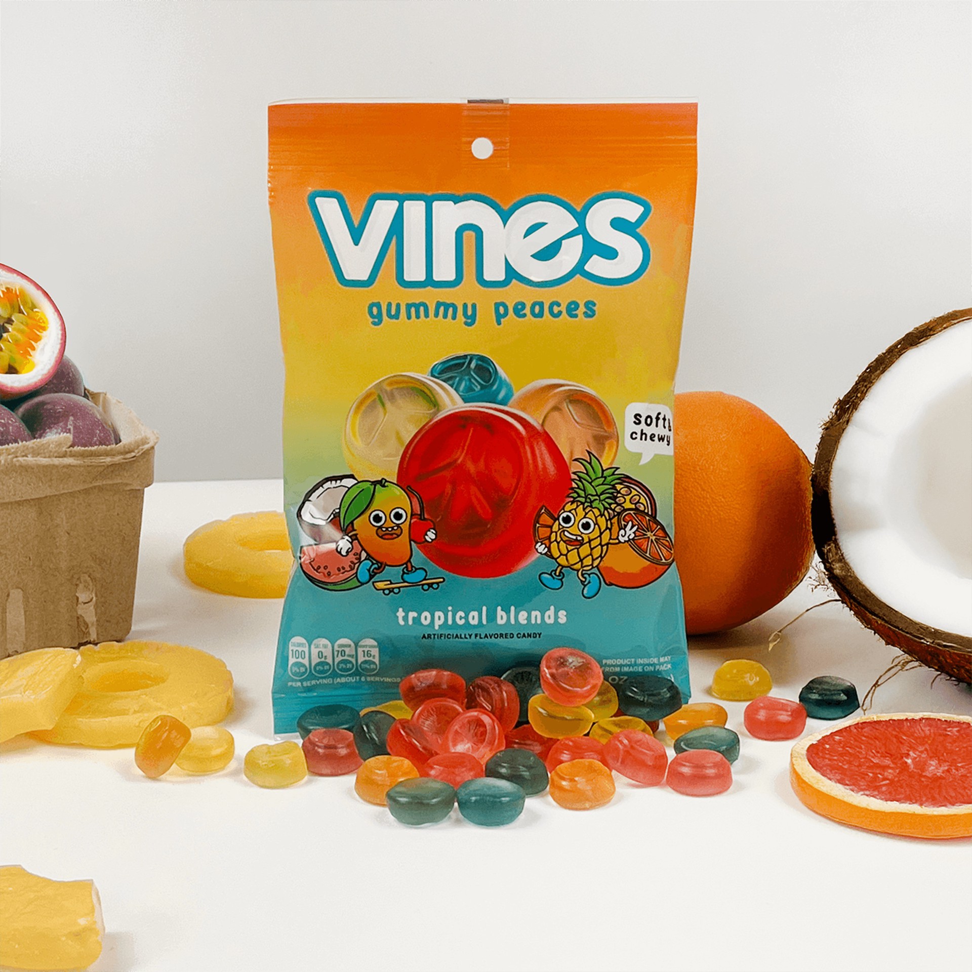 slide 6 of 7, Vines Gummies Tropical Blends, 6.3oz Bag, 6.3 oz