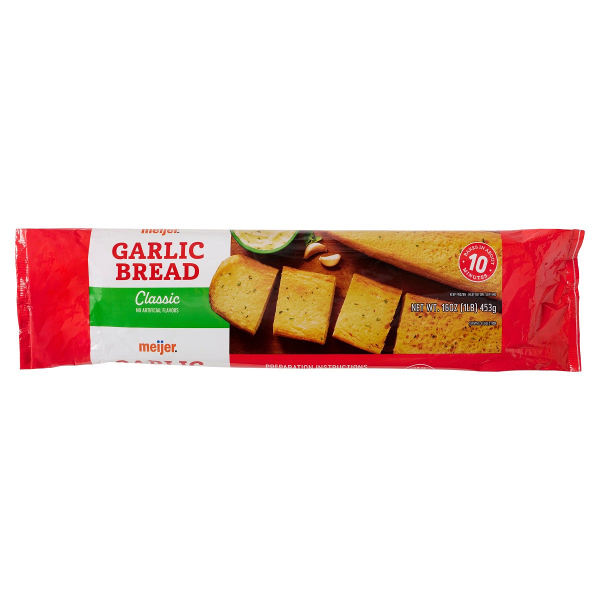 slide 1 of 9, Meijer Classic Garlic Bread, 16 oz