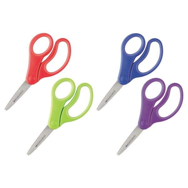 slide 1 of 1, Scholastic Kids Scissors, 5'', Pointed, Assorted Colors, 1 ct