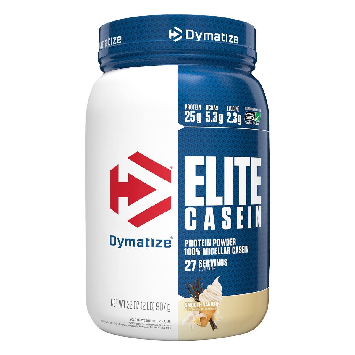 slide 1 of 5, Dymatize Elite Casein Smooth Vanilla, 2 lb