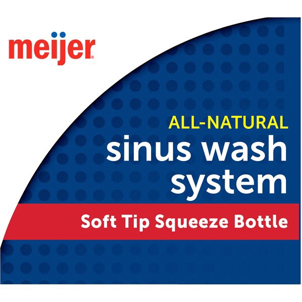 slide 14 of 21, Meijer Sinus Wash System with Soft Tip Squeeze Bottle, 1 Kit, 1 ct