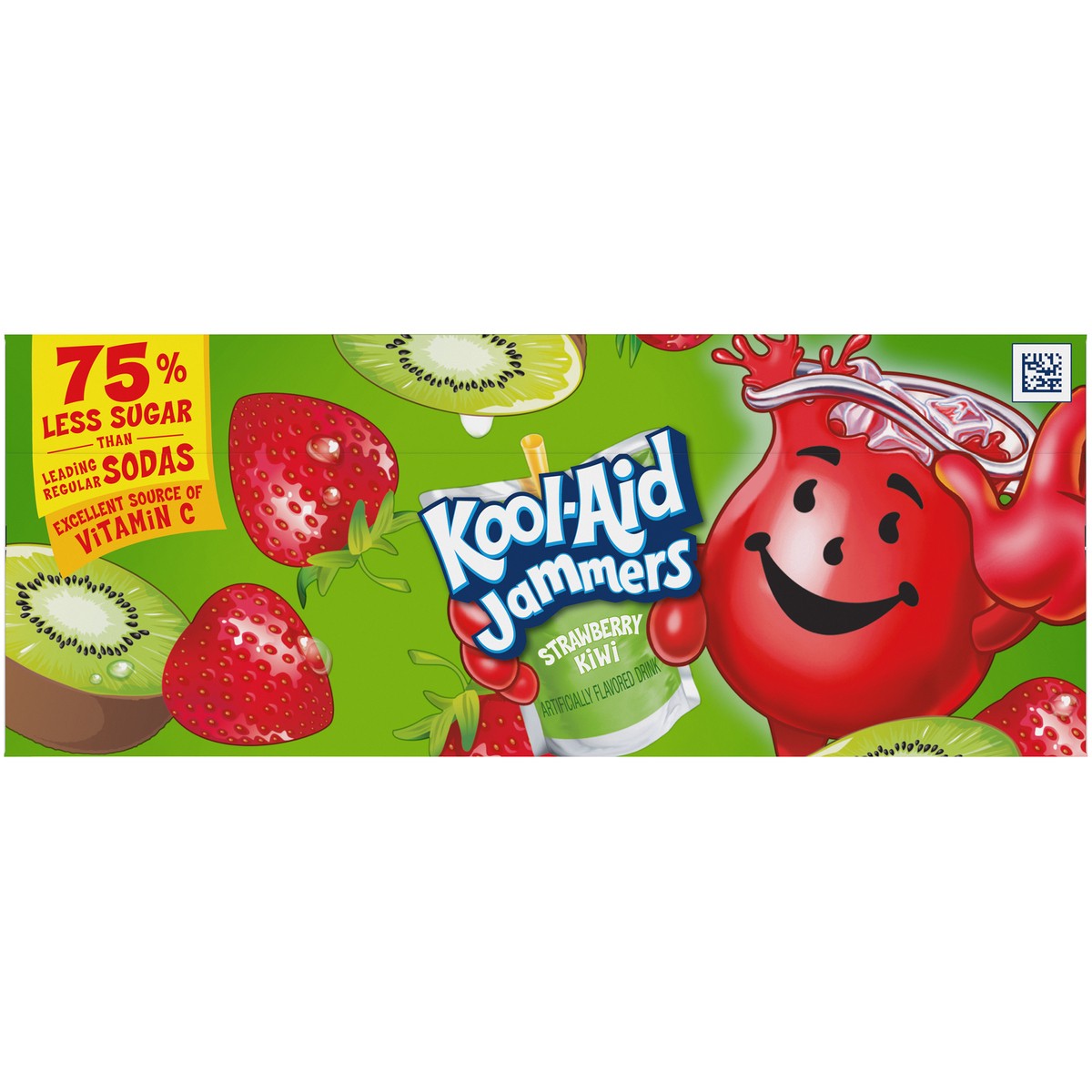 slide 4 of 9, Kool-Aid Jammers Strawberry Kiwi Flavored 0% Juice Drink, 10 ct Box, 6 fl oz Pouches, 10 ct