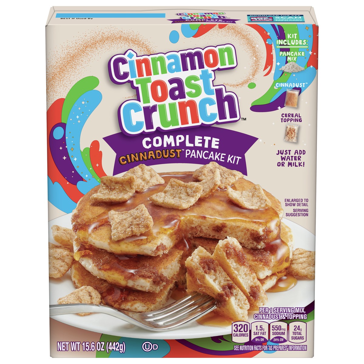 slide 4 of 14, Cinnamon Toast Crunch Betty Crocker Cinnamon Toast Crunch Pancake Kit, Baking Mix, 15.6 oz., 15.6 oz