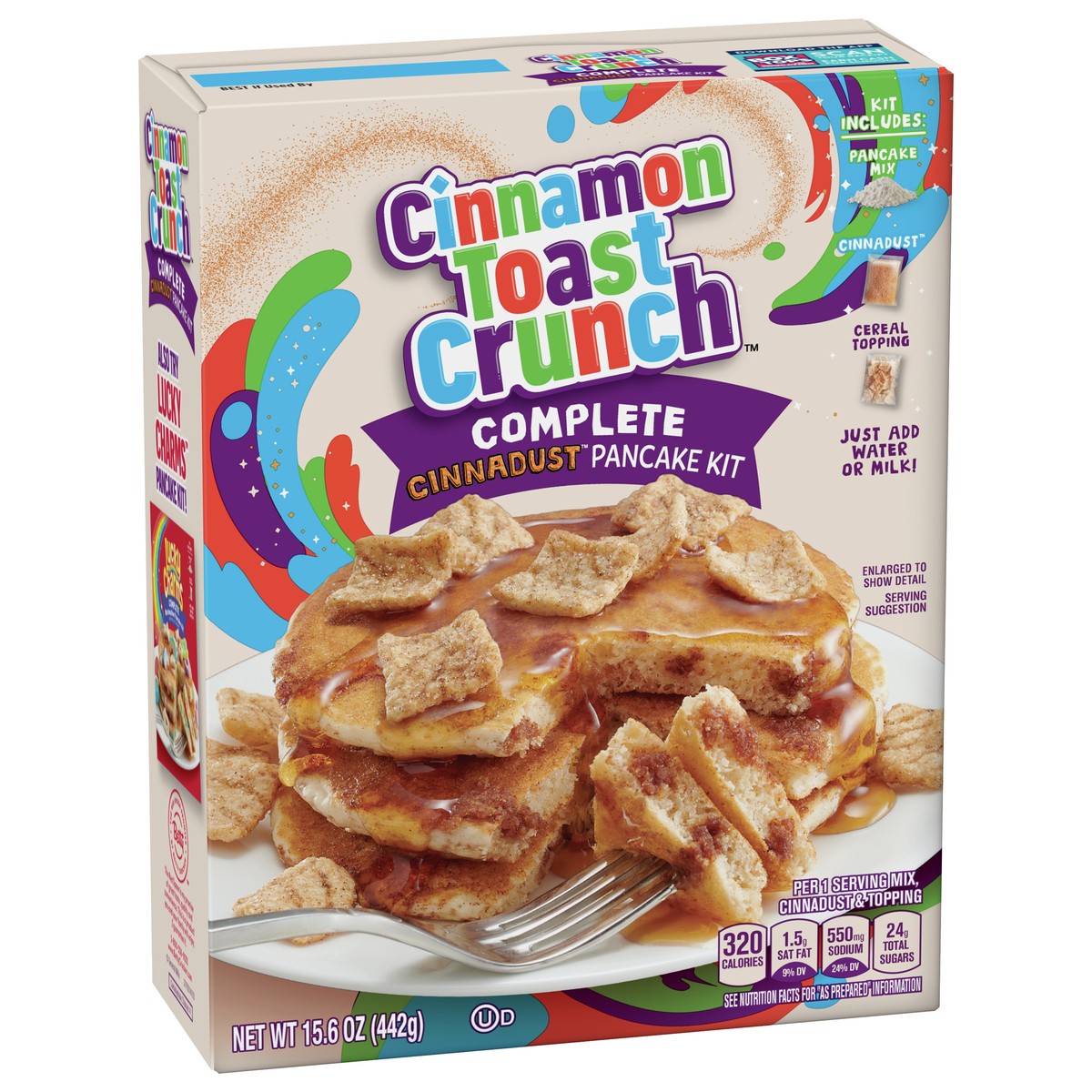 slide 7 of 14, Cinnamon Toast Crunch Betty Crocker Cinnamon Toast Crunch Pancake Kit, Baking Mix, 15.6 oz., 15.6 oz
