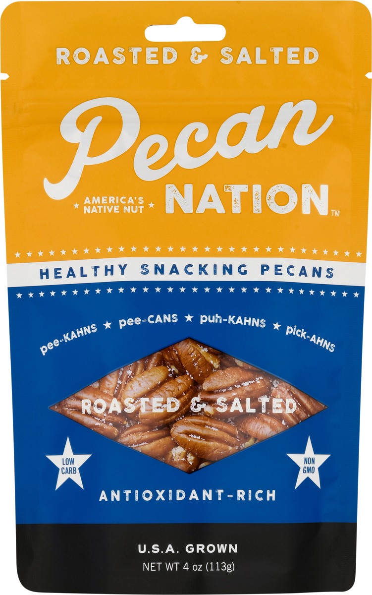 slide 6 of 9, Pecan Nation Healthy Snacking Antioxidant - Rich Roasted & Salted Pecan 4 oz, 4 oz