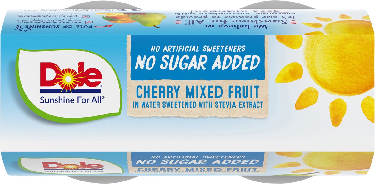 slide 7 of 13, Dole No Sugar Added Cherry Mixed Fruit, 4 ct; 4 oz