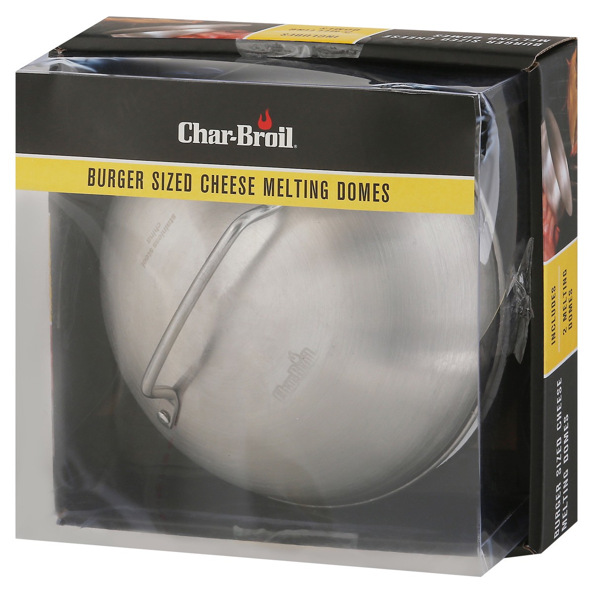 slide 3 of 12, Char-Broil Burger Sized Cheese Melting Domes 2-Pack, 2 ct