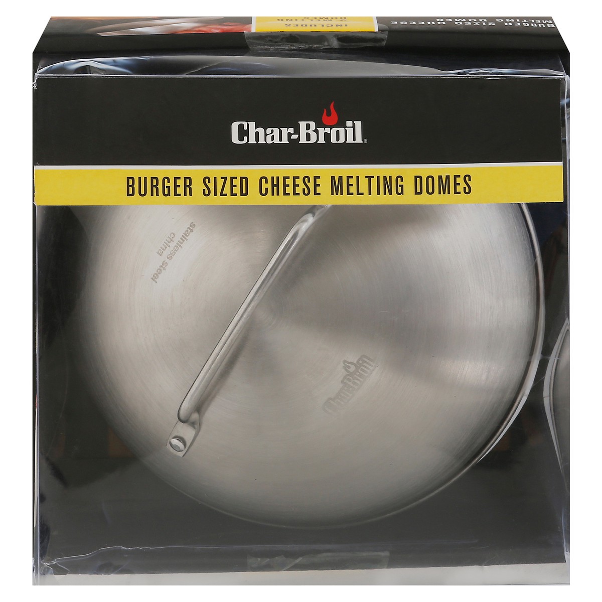 slide 12 of 12, Char-Broil Burger Sized Cheese Melting Domes 2-Pack, 2 ct