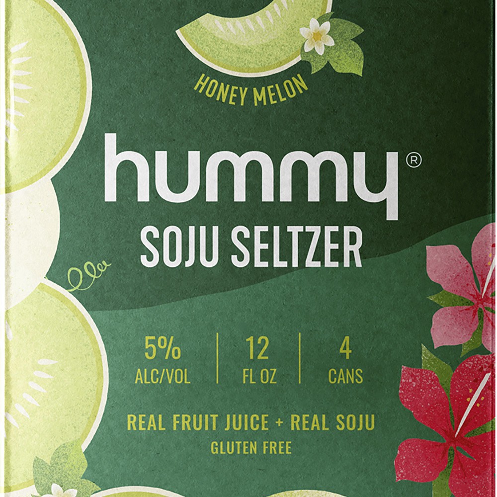 slide 1 of 1, Hummy Soju Seltzer Honey Melon, 4 ct; 12 oz