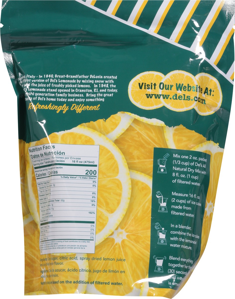 slide 11 of 13, Del's Frozen Lemonade Beverage Mix 8 - 2 oz Packets, 32 oz