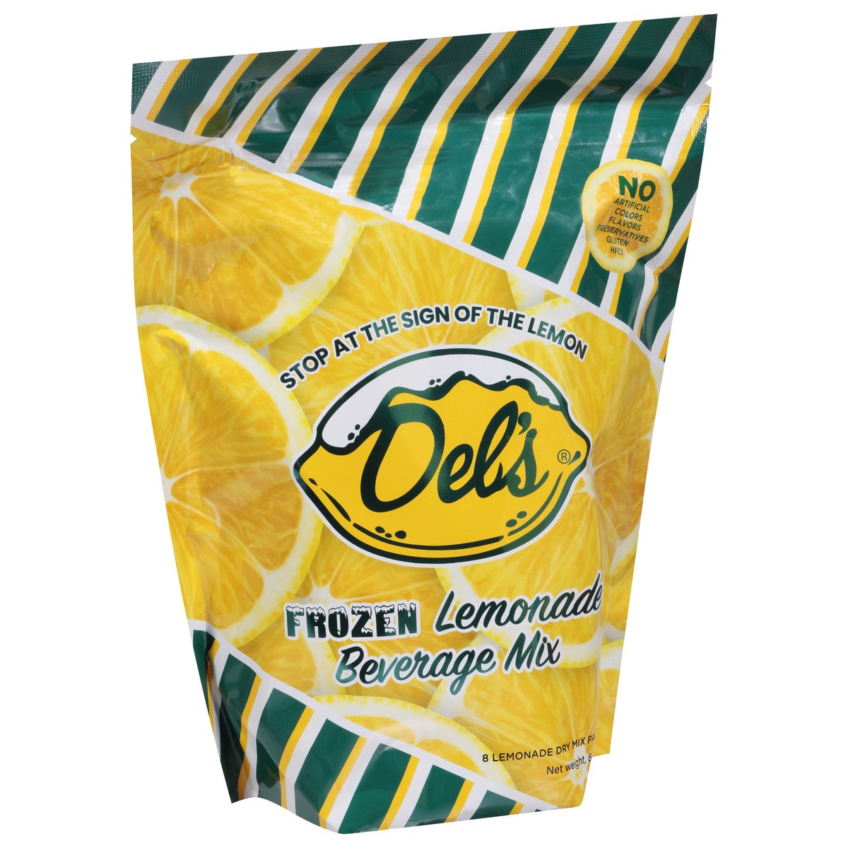 slide 3 of 13, Del's Frozen Lemonade Beverage Mix 8 - 2 oz Packets, 32 oz