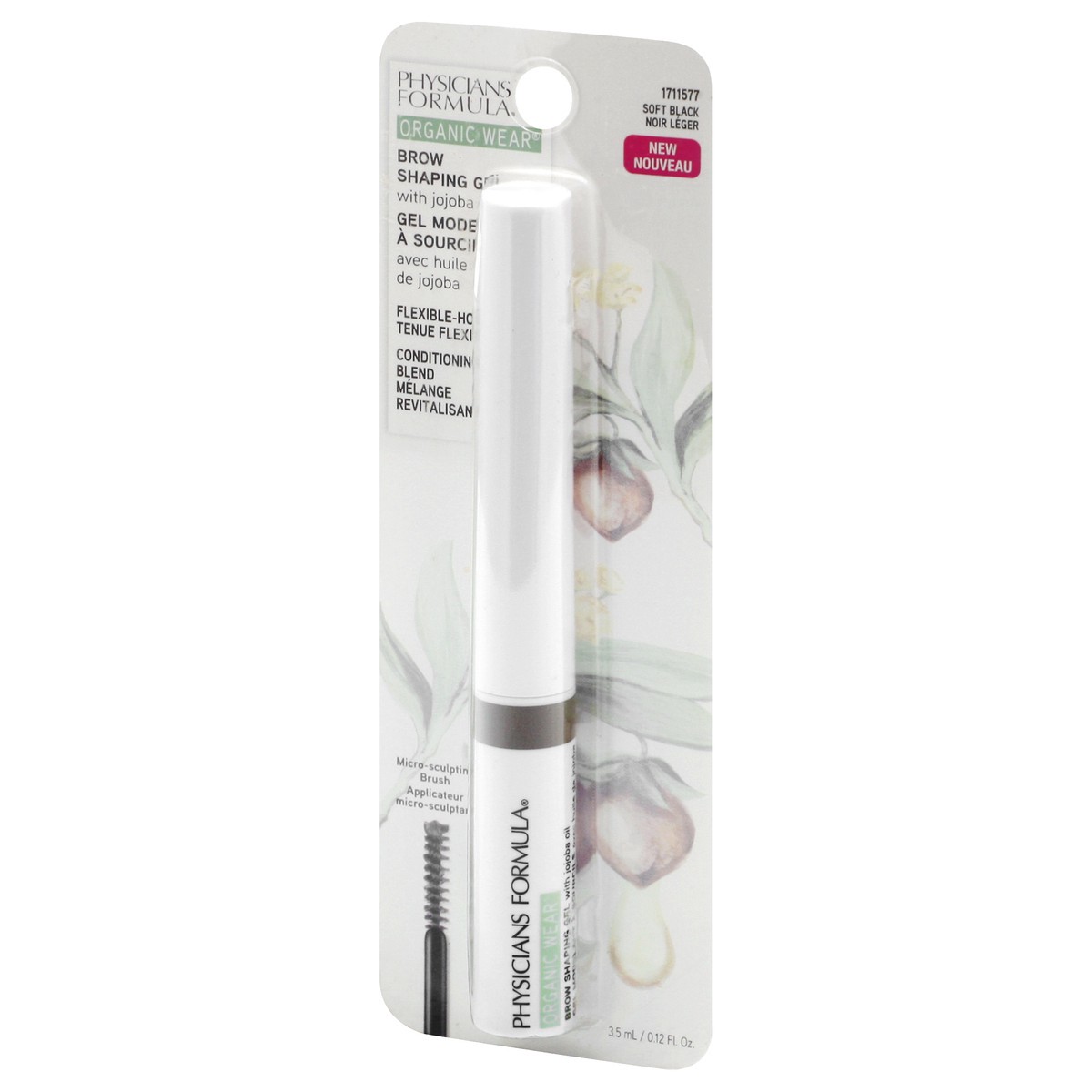 slide 3 of 9, Physicians Formula Organic Wear Brow Shaping Gel Soft Black, 0.12 fl oz