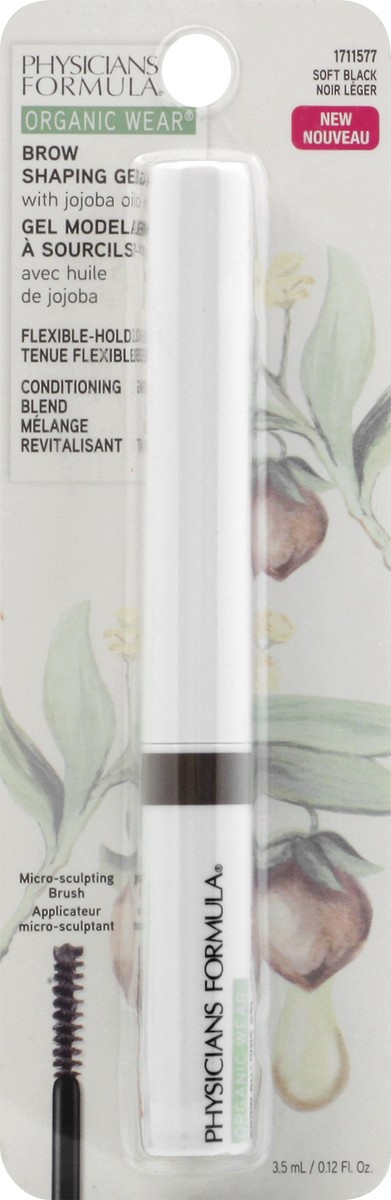 slide 6 of 9, Physicians Formula Organic Wear Brow Shaping Gel Soft Black, 0.12 fl oz