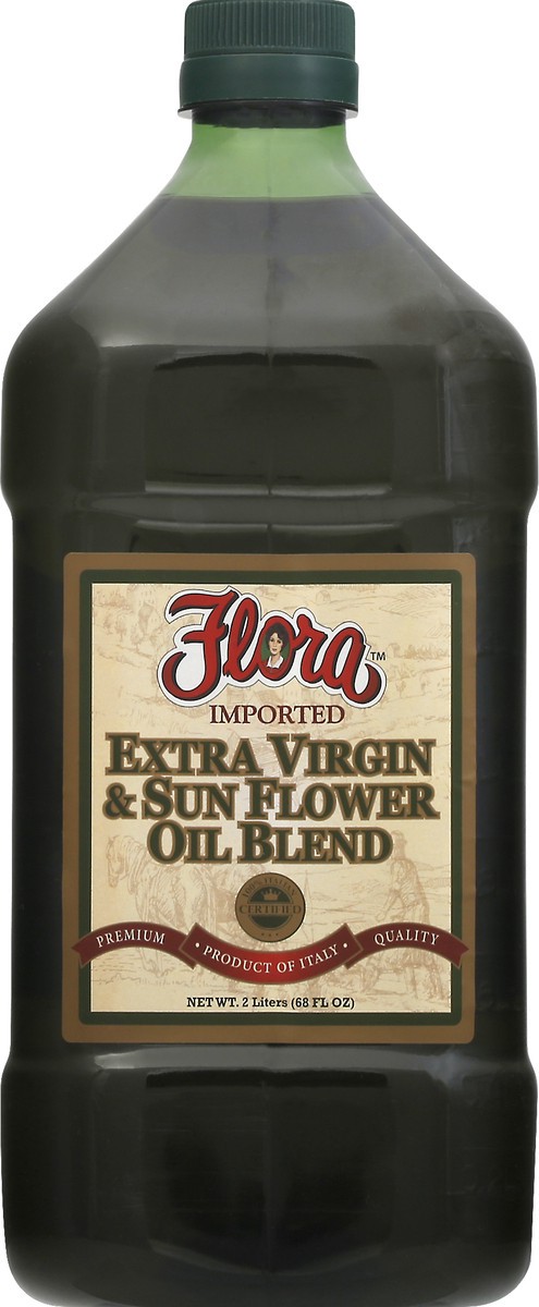 slide 5 of 13, Flora Extra Virgin & Sun Flower Oil Blend 2 lt, 2 liter