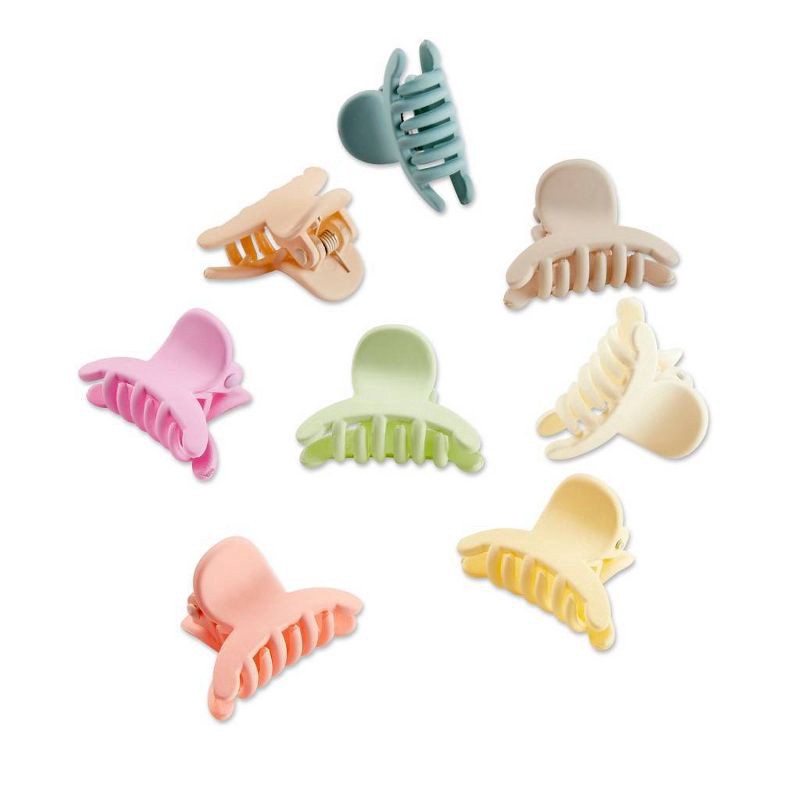 slide 3 of 5, scunci Kids' Mini Hair Claw Clips - 8ct, 8 ct