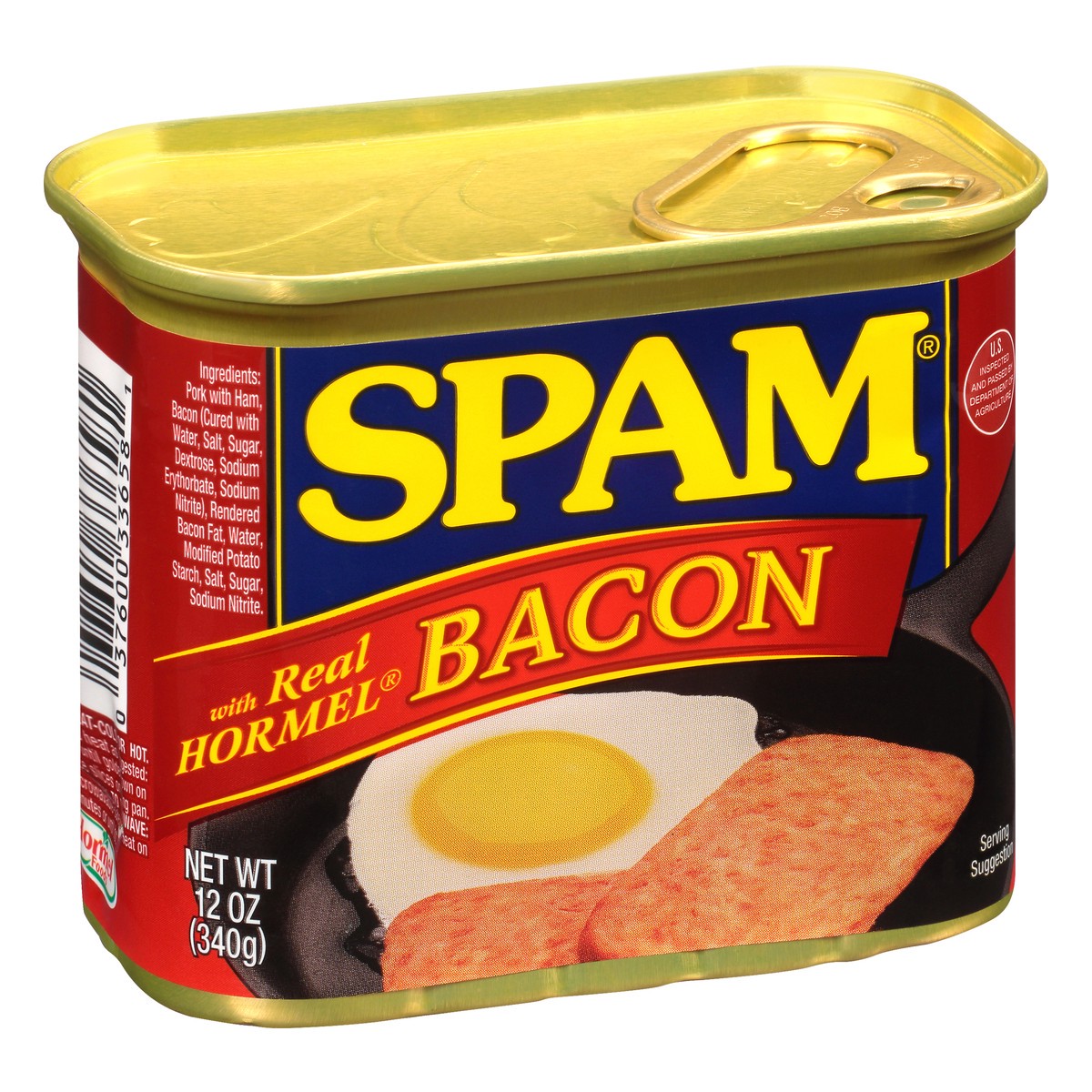 slide 5 of 12, SPAM Bacon Canned Meat 12 oz, 12 oz
