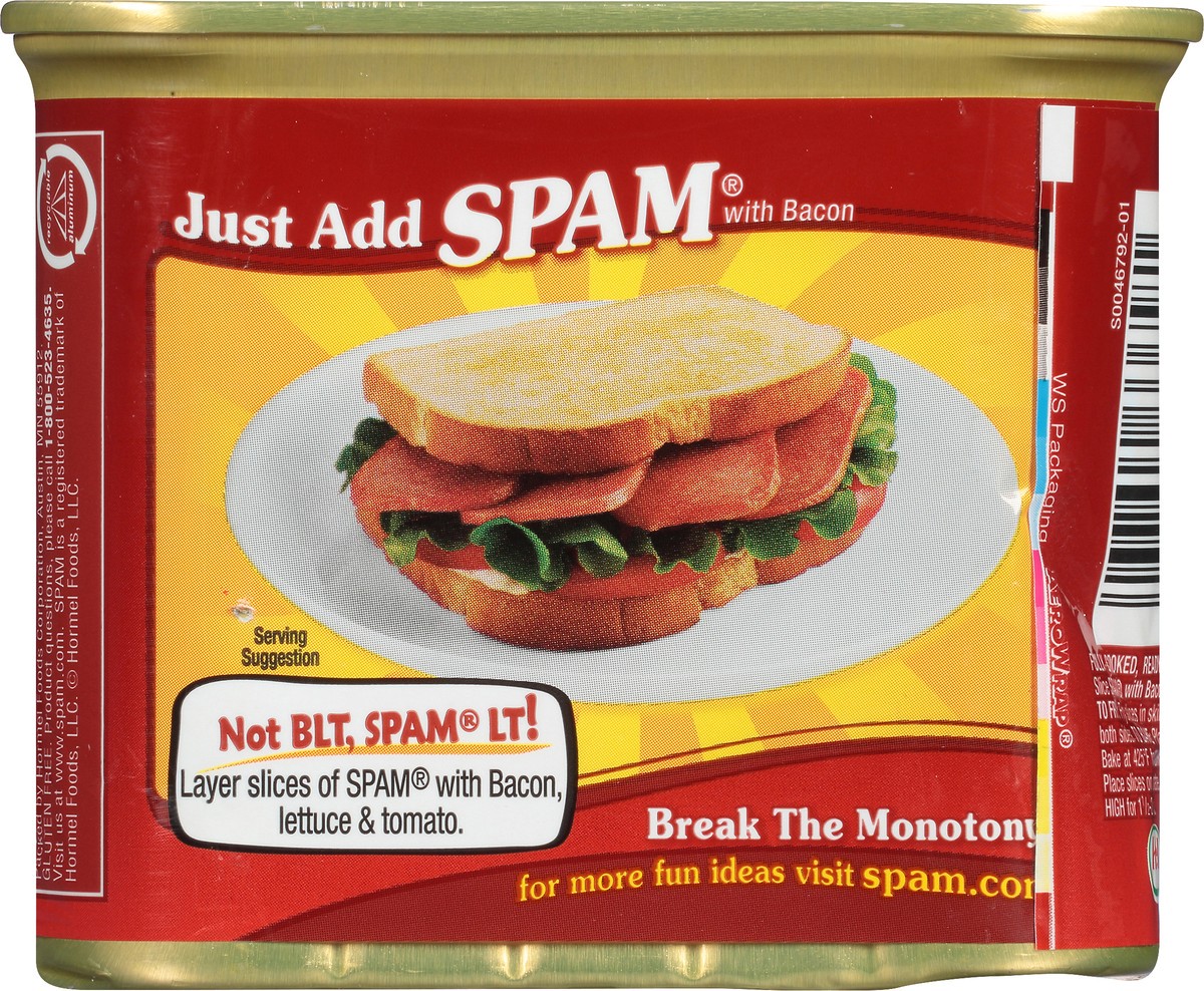 slide 2 of 12, SPAM Bacon Canned Meat 12 oz, 12 oz