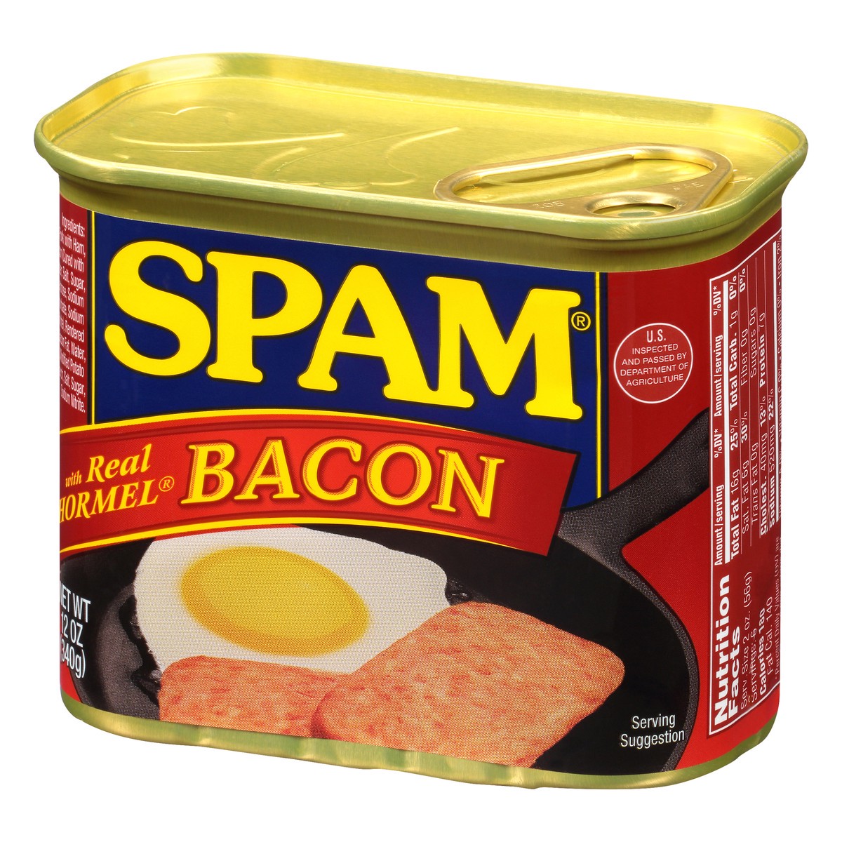 slide 9 of 12, SPAM Bacon Canned Meat 12 oz, 12 oz