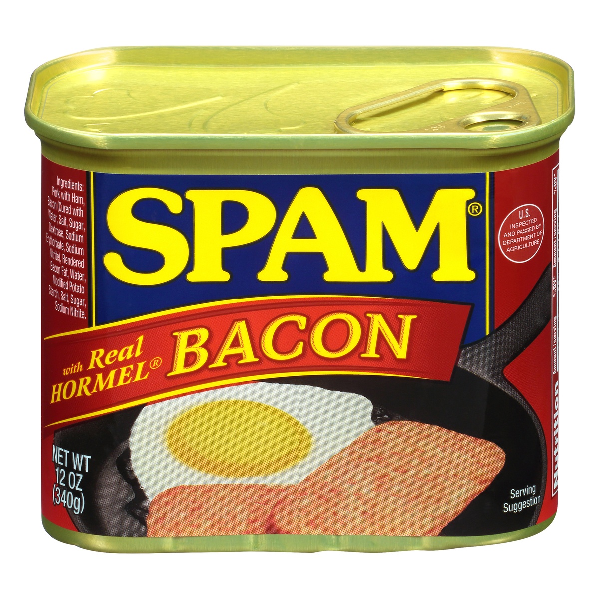 slide 1 of 1, SPAM with Bacon Lunch Meat - 12oz, 